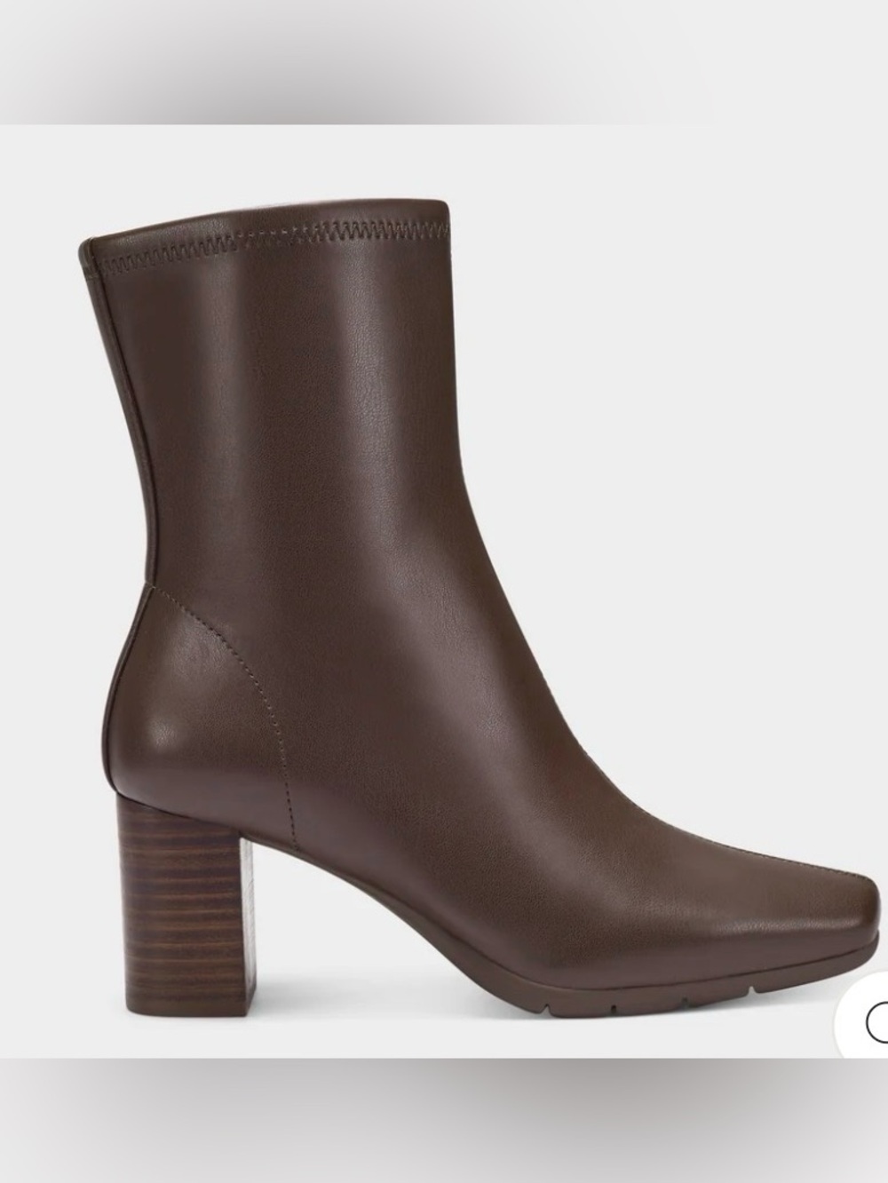 Aerosoles Miley Women’s Brown Leather Block Heel Ankle Boots